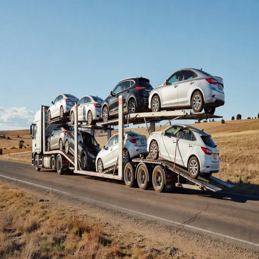 Car transporter carrier in Horace, North Dakota