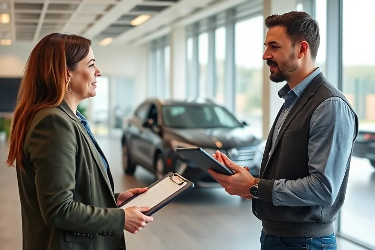 Customer discussing car shipping options in Birmingham, Alabama, United States