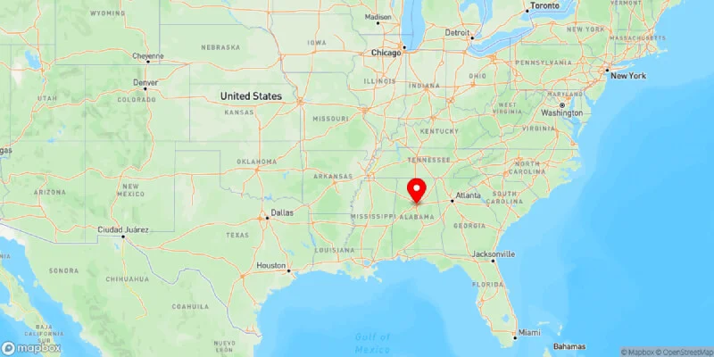 Map of Birmingham, Alabama, United States
