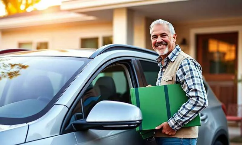 Customer with their delivered car in Mobile, Alabama, United States