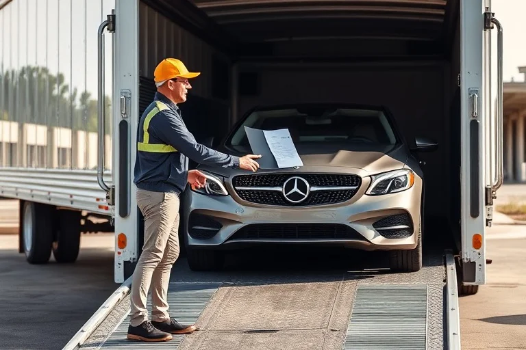 Vehicle owner beside their delivered car in Mobile, Alabama, United States