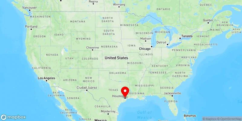 Map of Houston, Texas, United States